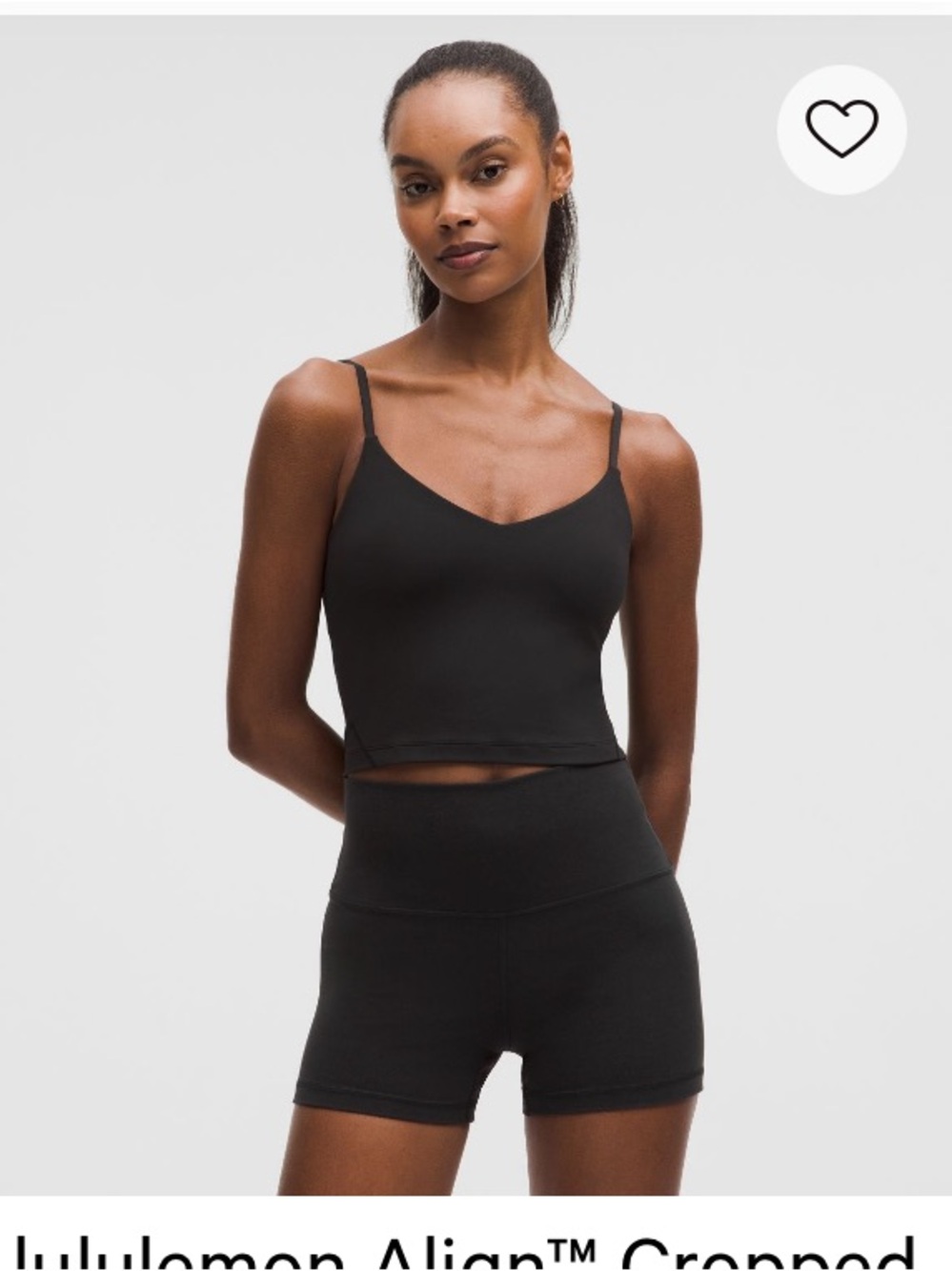lululemon athletica align Cropped cami black